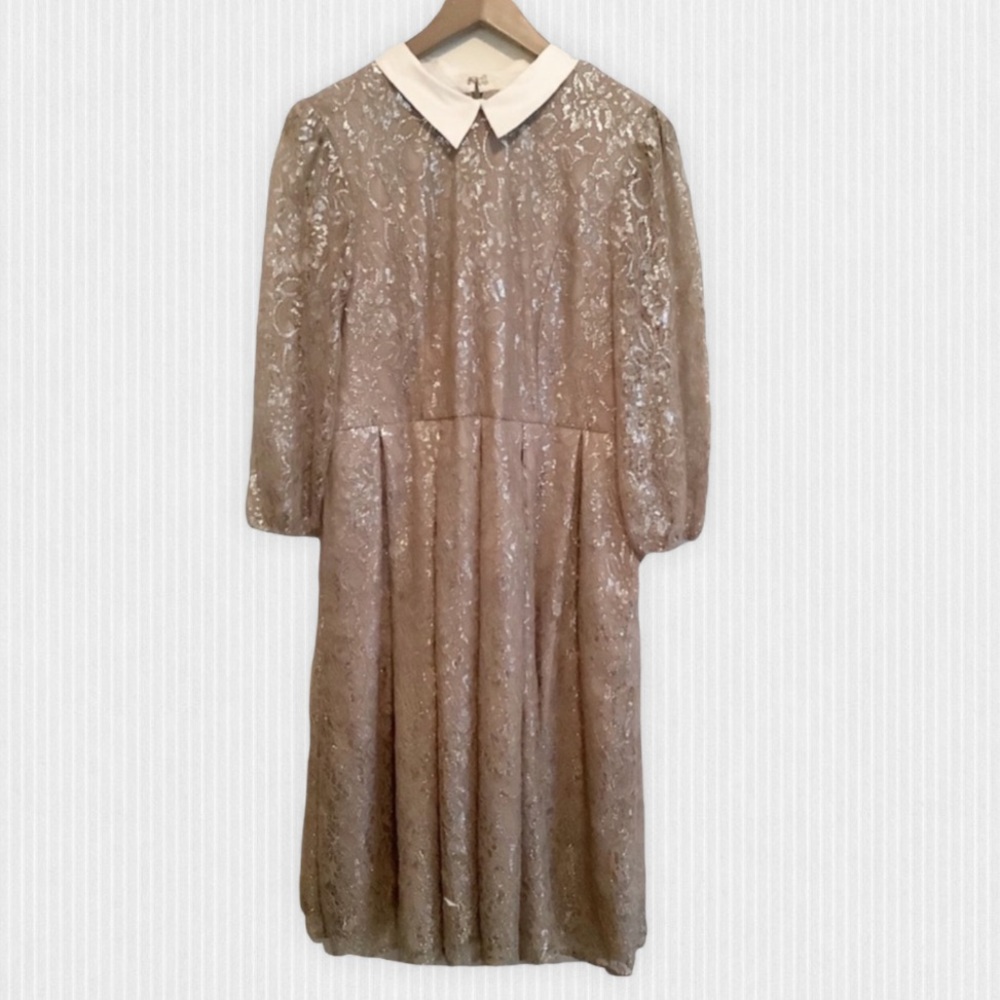 🎉HOST PICK🎉 Eshakti Silver Lace Dress size 14